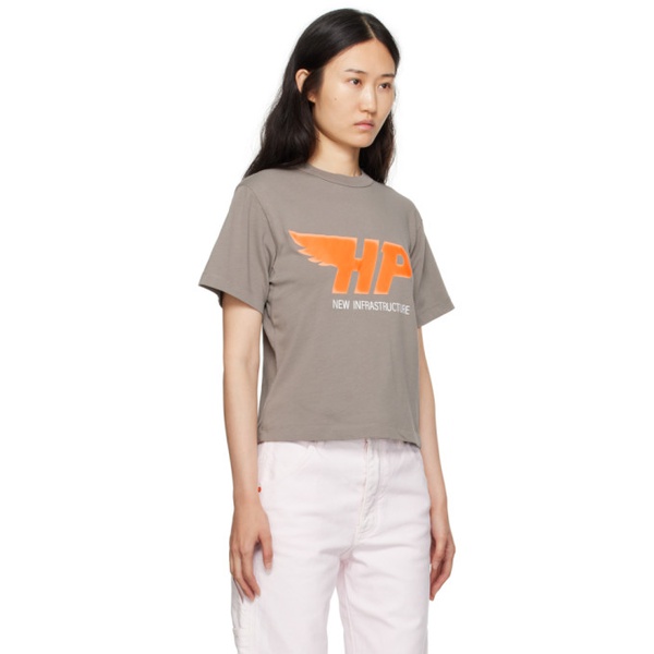  헤론 프레스톤 Heron Preston Gray Fly T-Shirt 232967F110019