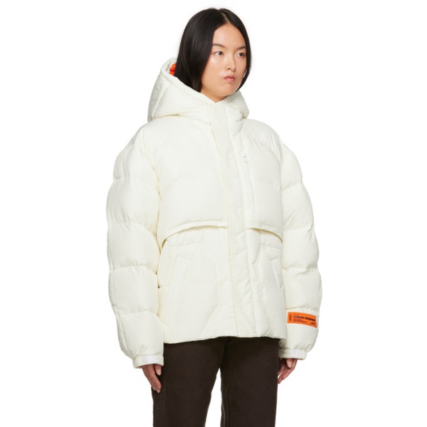  헤론 프레스톤 Heron Preston 오프화이트 Off-White Hooded Down Jacket 232967F061002