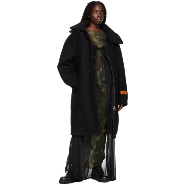  헤론 프레스톤 Heron Preston Black Long Coat 222967F059001