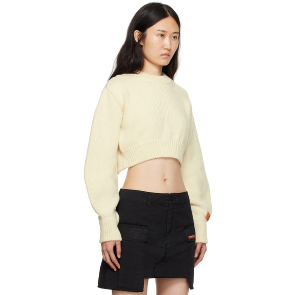  헤론 프레스톤 Heron Preston 오프화이트 Off-White Cropped Sweater 232967F096000