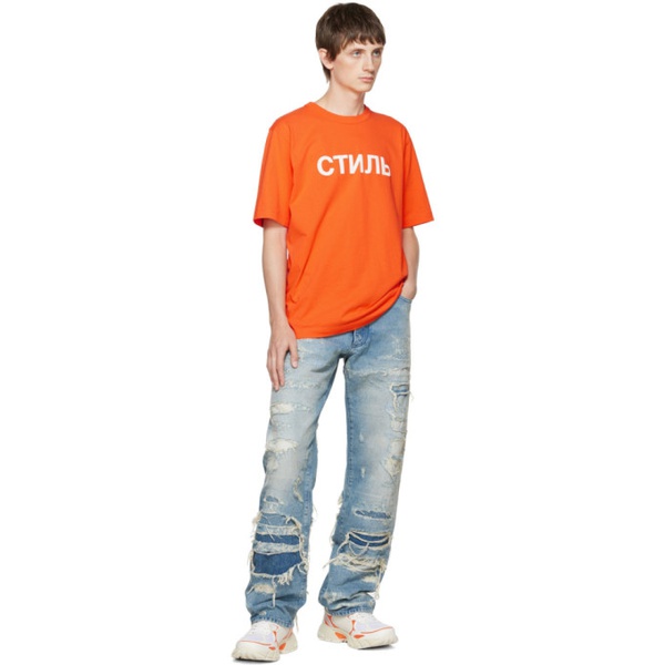  헤론 프레스톤 Heron Preston Orange Style T-Shirt 222967M213002