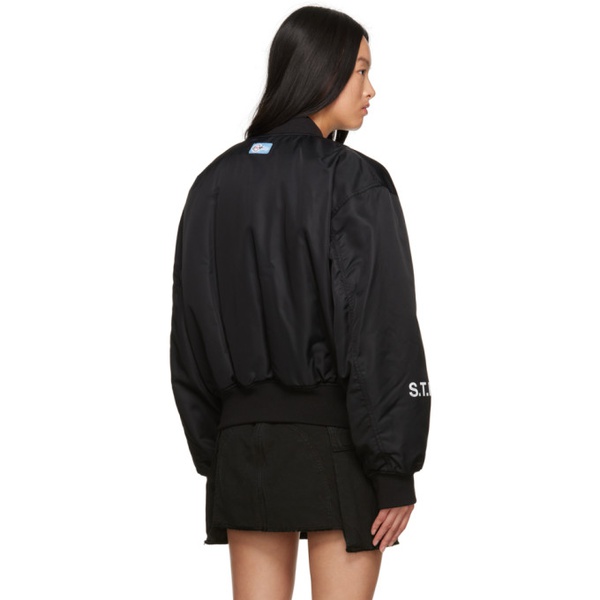  헤론 프레스톤 Heron Preston Black Ex-Ray Bomber Jacket 232967F058000