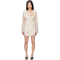 홀츠베일러 Holzweiler Beige Patchwork Minidress 242946F052002