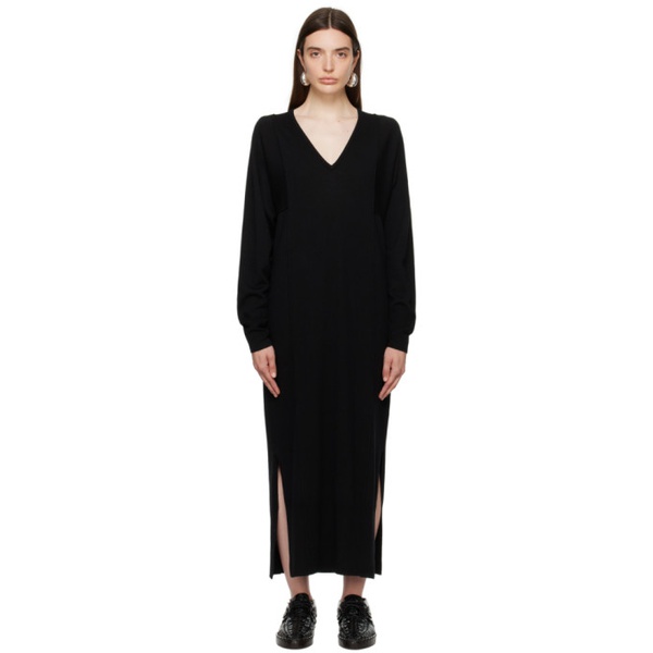  하우스 오브 다그마 House of Dagmar Black Paneled Maxi Dress 231874F055001