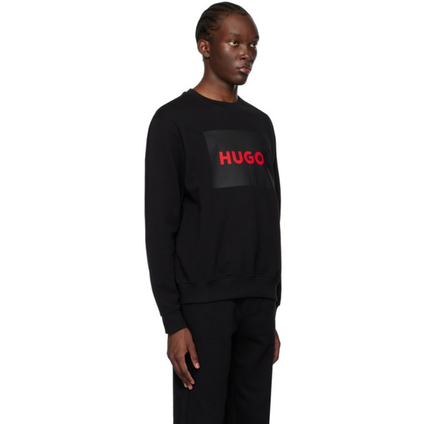  휴고 Hugo Black Printed Sweatshirt 232084M204015