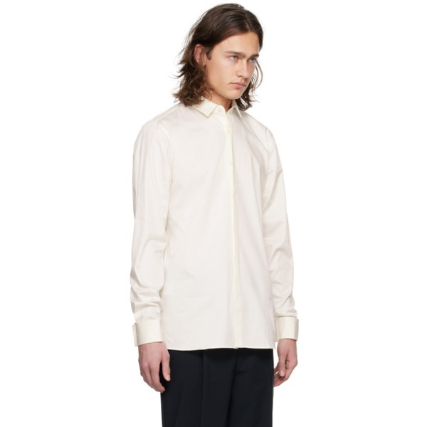  휴고 Hugo 오프화이트 Off-White Spread Collar Shirt 241084M192023