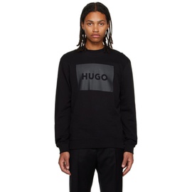 휴고 Hugo Black Printed Sweatshirt 232141M204007