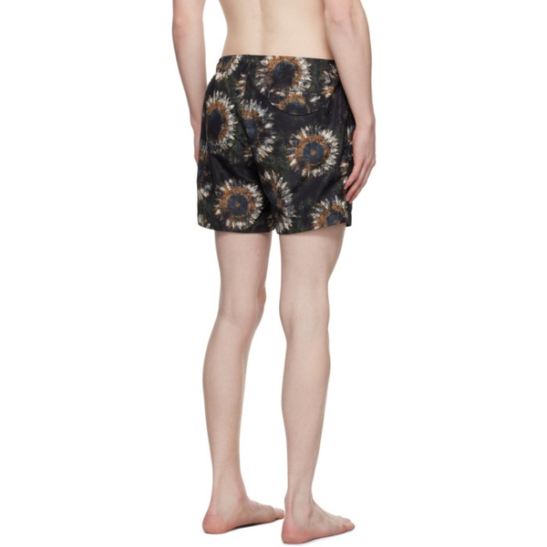  휴고 Hugo Black Printed Swim Shorts 231084M208030