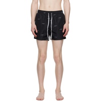 휴고 Hugo Black Printed Swim Shorts 231084M208028
