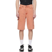 휴고 Hugo Orange Faded Denim Shorts 231084M193010