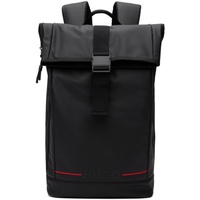 휴고 Hugo Black Roll Top Backpack 242084M166006