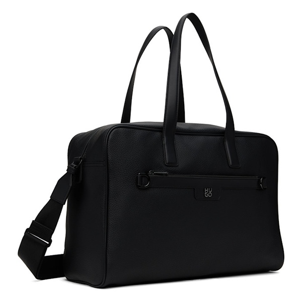  휴고 Hugo Black Faux-Leather Duffle Bag 242084M169001
