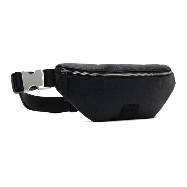  휴고 Hugo Black Faux-Leather Belt Bag 242084M170000