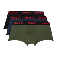 휴고 Hugo Three-Pack Multicolor Boxer Briefs 241084M216003