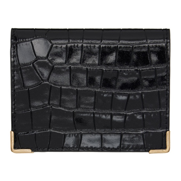  Husbands Black Metal Corners Wallet 241525M164000