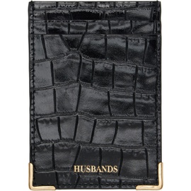 Husbands Black Metal Corners Card Holder 241525M163000