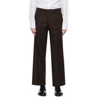 Husbands Brown Creased Trousers 232525M191001