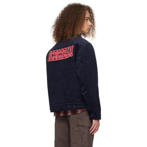  아이스크림 ICECREAM Navy Patch Jacket 241108M180000