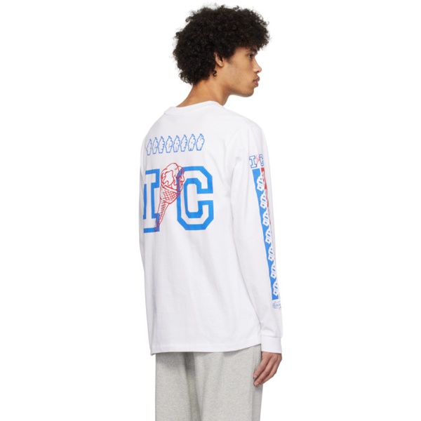  아이스크림 ICECREAM White Graphic Long Sleeve T-Shirt 241108M213015
