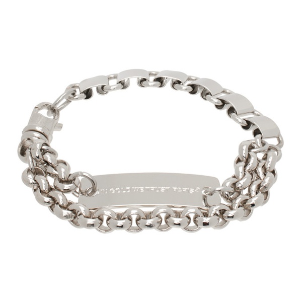  인 골드 위 트러스트 파리 IN GOLD WE TRUST PARIS SSENSE Exclusive Silver Multi Chains Bracelet 232490M142009