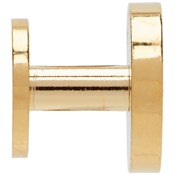  인 골드 위 트러스트 파리 IN Gold WE TRUST PARIS SSENSE Exclusive Gold Logo Cufflinks 221490M143001