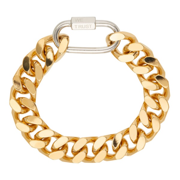  인 골드 위 트러스트 파리 IN Gold WE TRUST PARIS Gold Extra Bold Curb Bracelet 221490M142041