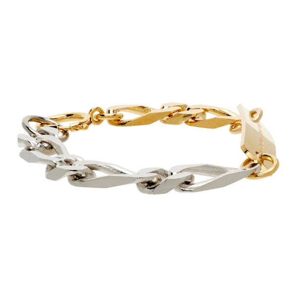  인 골드 위 트러스트 파리 IN Gold WE TRUST PARIS Gold & Silver Bold Figaro Bracelet 221490M142048