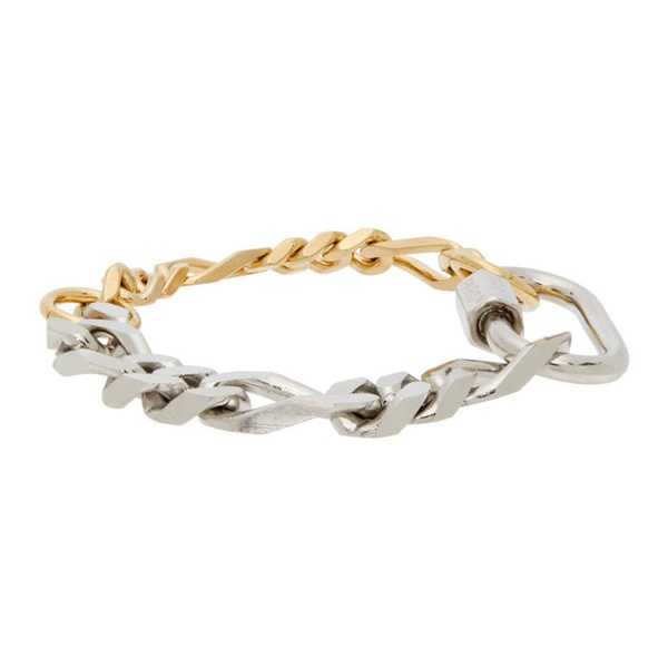  인 골드 위 트러스트 파리 IN Gold WE TRUST PARIS Gold & Silver Curb Chain Bracelet 221490M142038