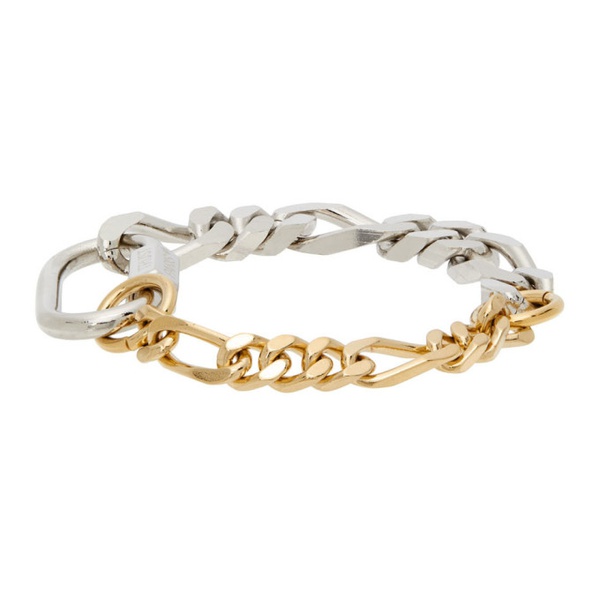  인 골드 위 트러스트 파리 IN Gold WE TRUST PARIS Gold & Silver Curb Chain Bracelet 221490M142038