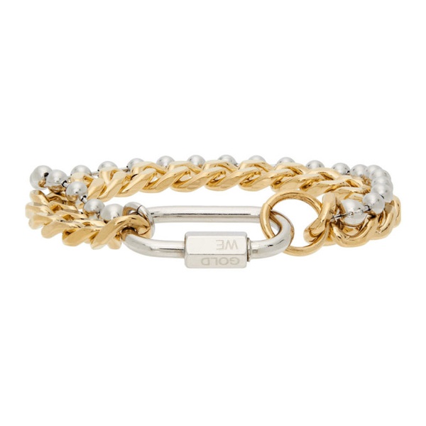  인 골드 위 트러스트 파리 IN Gold WE TRUST PARIS Gold & Silver Link Bracelet 221490M142042