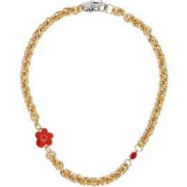인 골드 위 트러스트 파리 IN Gold WE TRUST PARIS Gold Flower Necklace 241490M145010
