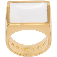 인 골드 위 트러스트 파리 IN Gold WE TRUST PARIS Gold Square Signet Ring 241490M147011