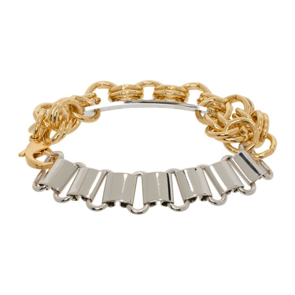  인 골드 위 트러스트 파리 IN Gold WE TRUST PARIS Silver & Gold Multi Chains Bracelet 241490M142014