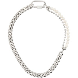 인 골드 위 트러스트 파리 IN GOLD WE TRUST PARIS Silver & White Curb Chain Link Necklace 241490M145007