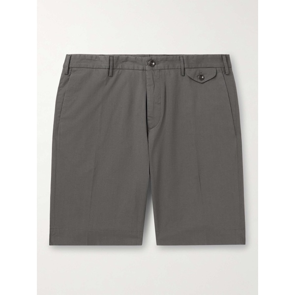  INCOTEX Slim-Fit Stretch-Cotton Poplin Bermuda Shorts 1647597307708031
