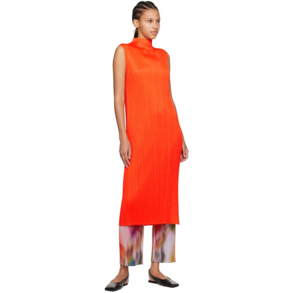  플리츠 플리즈 이세이 미야케 PLEATS PLEASE 이세이 미야케 ISSEY MIYAKE Orange Monthly Colors April Maxi Dress 242941F055005