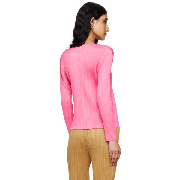  플리츠 플리즈 이세이 미야케 PLEATS PLEASE 이세이 미야케 ISSEY MIYAKE Pink Monthly Colors February Long Sleeve T-Shirt 241941F096004