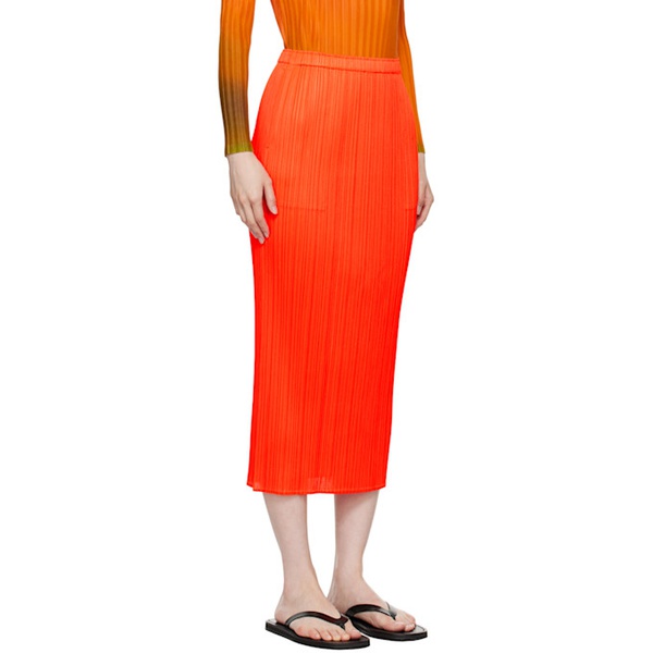  플리츠 플리즈 이세이 미야케 PLEATS PLEASE 이세이 미야케 ISSEY MIYAKE Red Monthly Colors April Midi Skirt 242941F092008