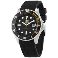 Ice-Watch MEN'S Rubber Black Dial Watch 020377