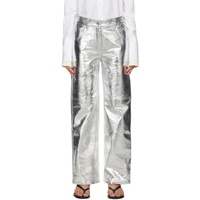 Interior Silver The Sterling Leather Pants 241769F084000