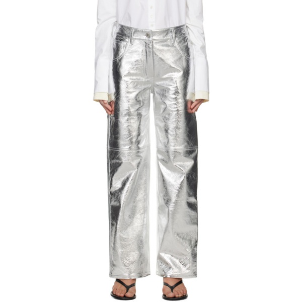  Interior Silver The Sterling Leather Pants 241769F084000