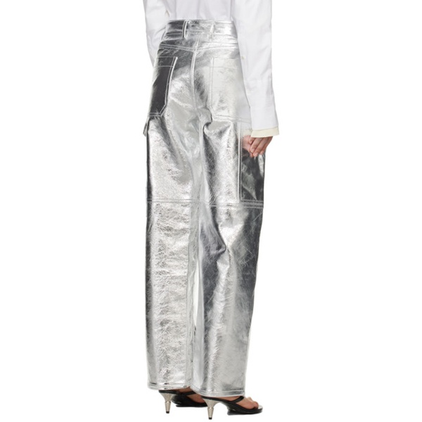  Interior Silver The Sterling Leather Pants 241769F084000