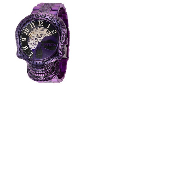  Invicta Artist Skull Automatic Black Dial Mens Watch 39184
