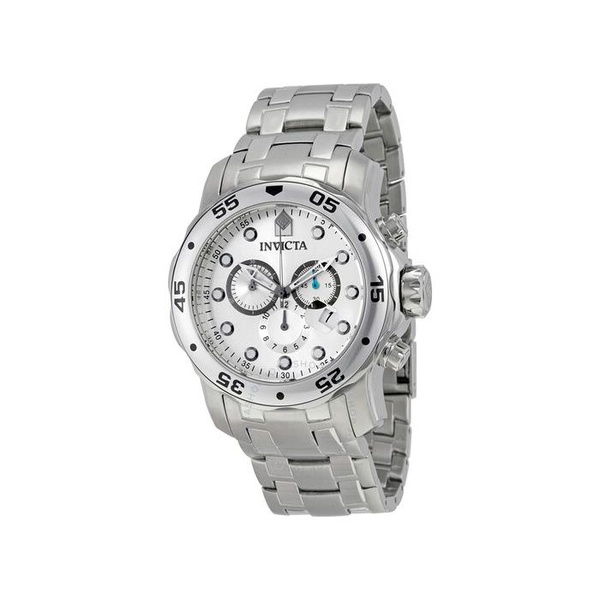  Invicta Pro Diver Chronograph Silver Dial Stainless Steel Mens Watch 0071