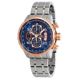 Invicta MEN'S Aviator Chronograph Stainless Steel Blue Dial Watch 17203