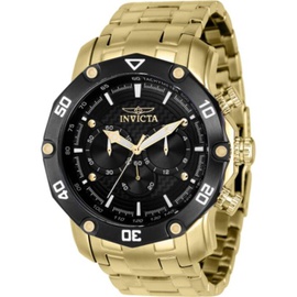 Invicta MEN'S Pro Diver Chronograph Stainless Steel Black Dial Watch 37725