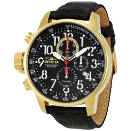 Invicta MEN'S I-Force Chronograph 클랏 Cloth with Leather Backing Black Dial Watch 1515