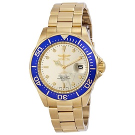 Invicta MEN'S Pro Diver Stainless Steel Light Champagne Dial Watch 14124