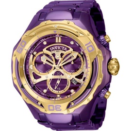 Invicta MEN'S Mammoth Chronograph Stainless Steel Purple Dial Watch 40794