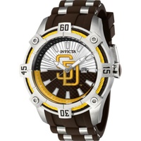 Invicta MEN'S MLB Silicone and Stainless Steel Yellow and Brown and Silver Dial Watch 43292